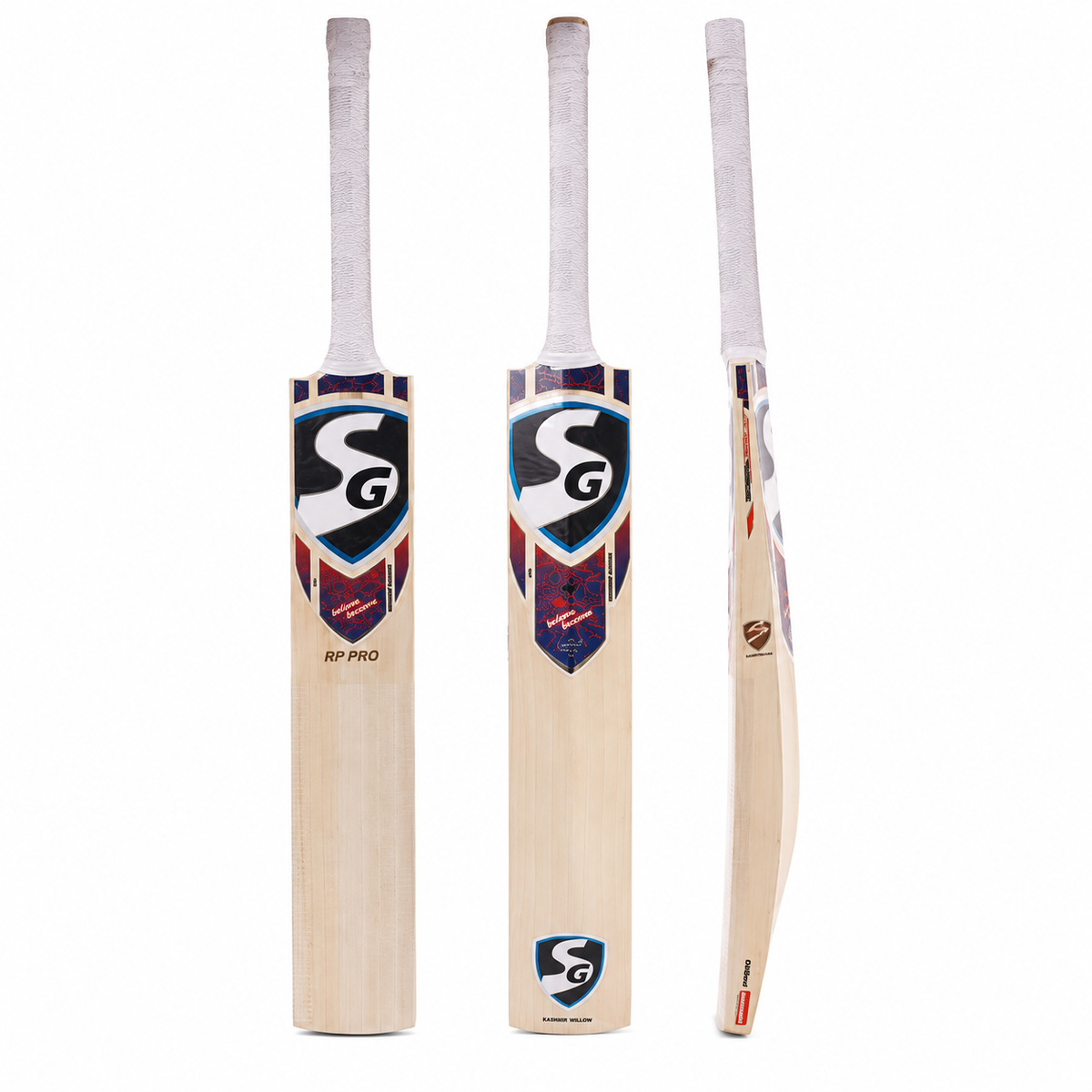 SG RP Pro Kashmir Willow Cricket Bat Front View