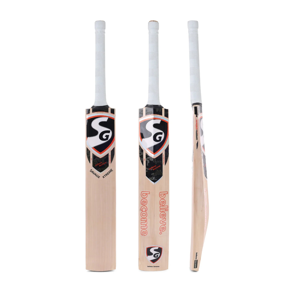 SG Savage Xtreme English Willow Cricket Bat Front View