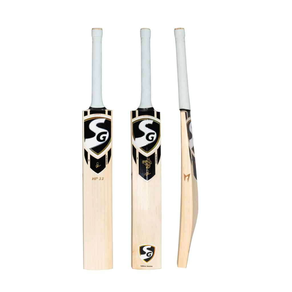 SG HP 33 Player Grade English Willow Cricket Bat Front View
