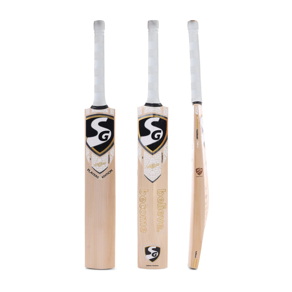 SG Players Edition Grade 1 English Willow Cricket Bat Front View