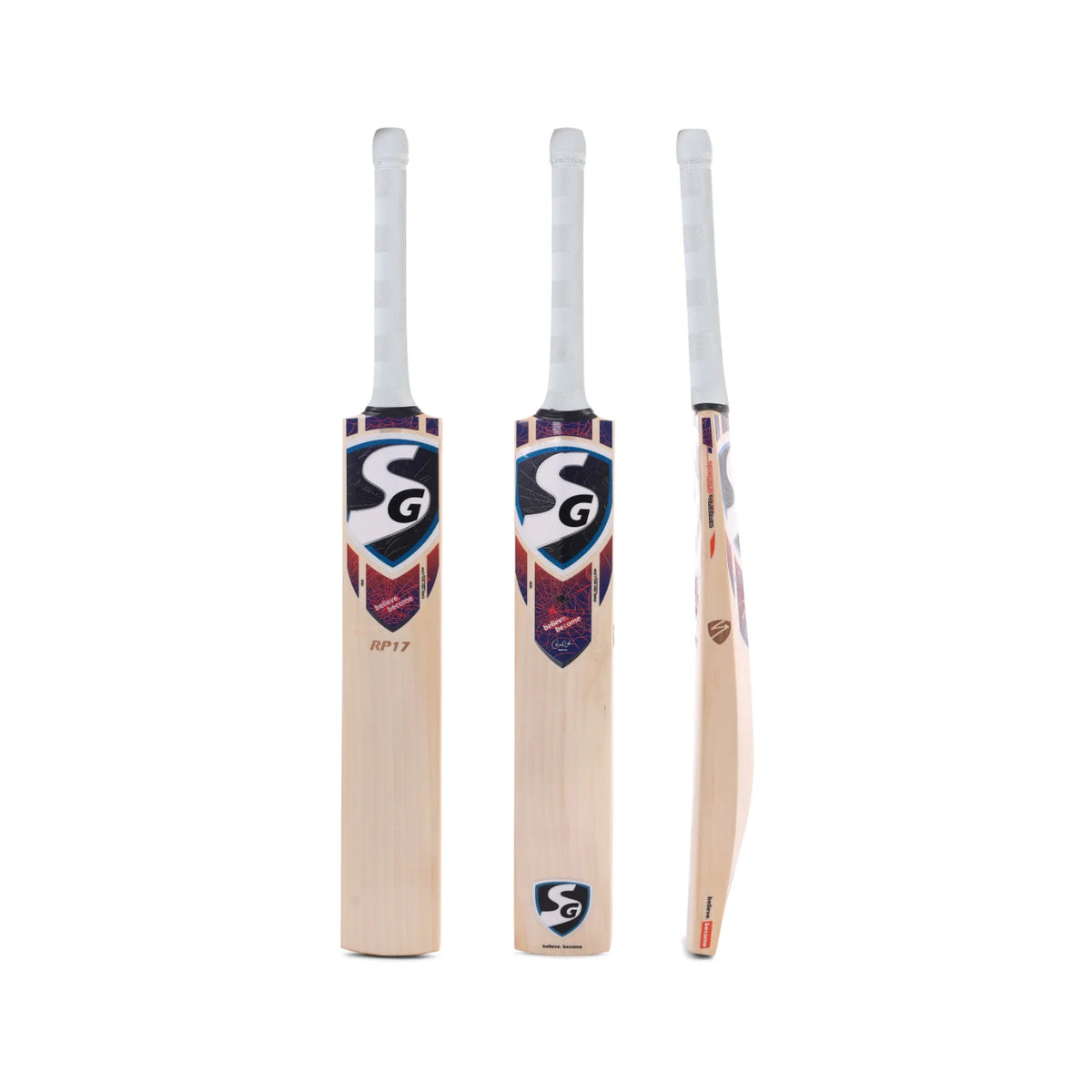 SG RP 17 PLAYERS EDITION English Willow Cricket Bat Front View
