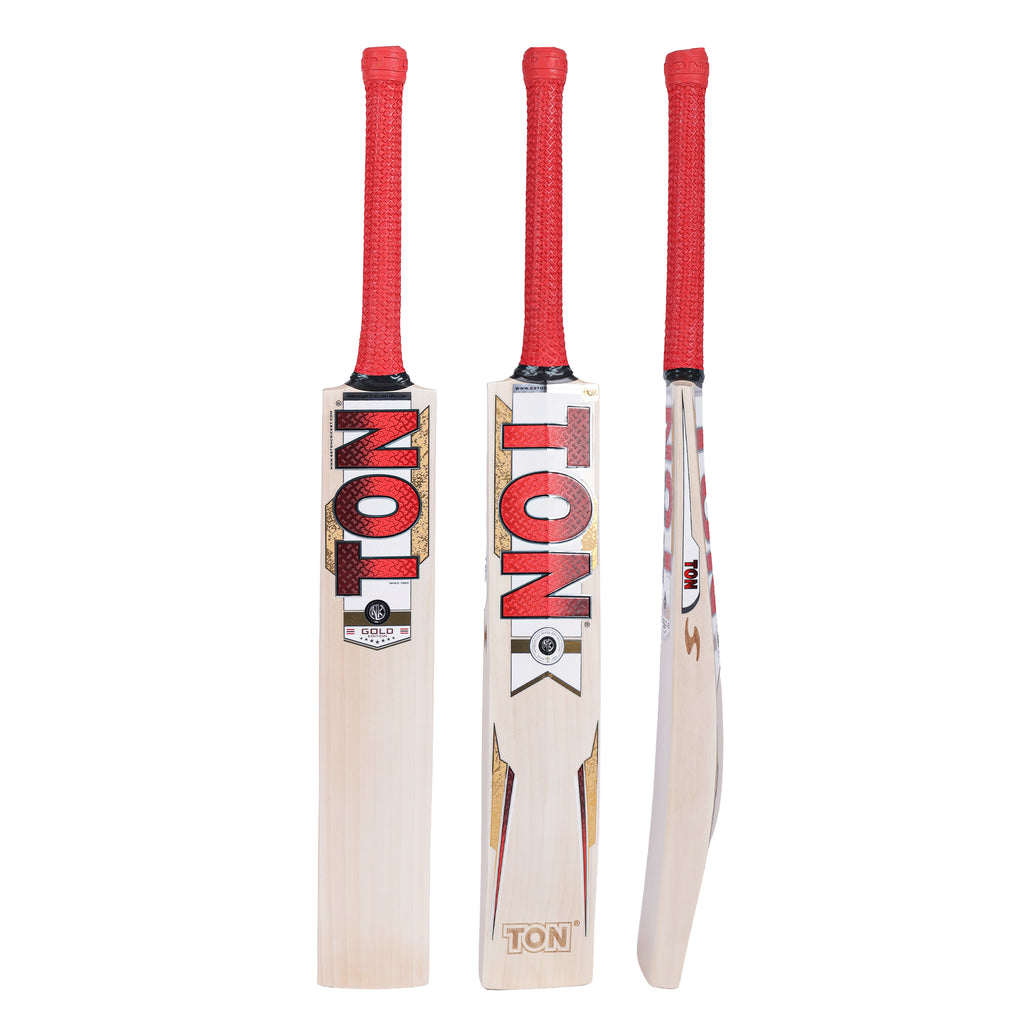SS TON Gold Edition English Willow Cricket Bat Front View