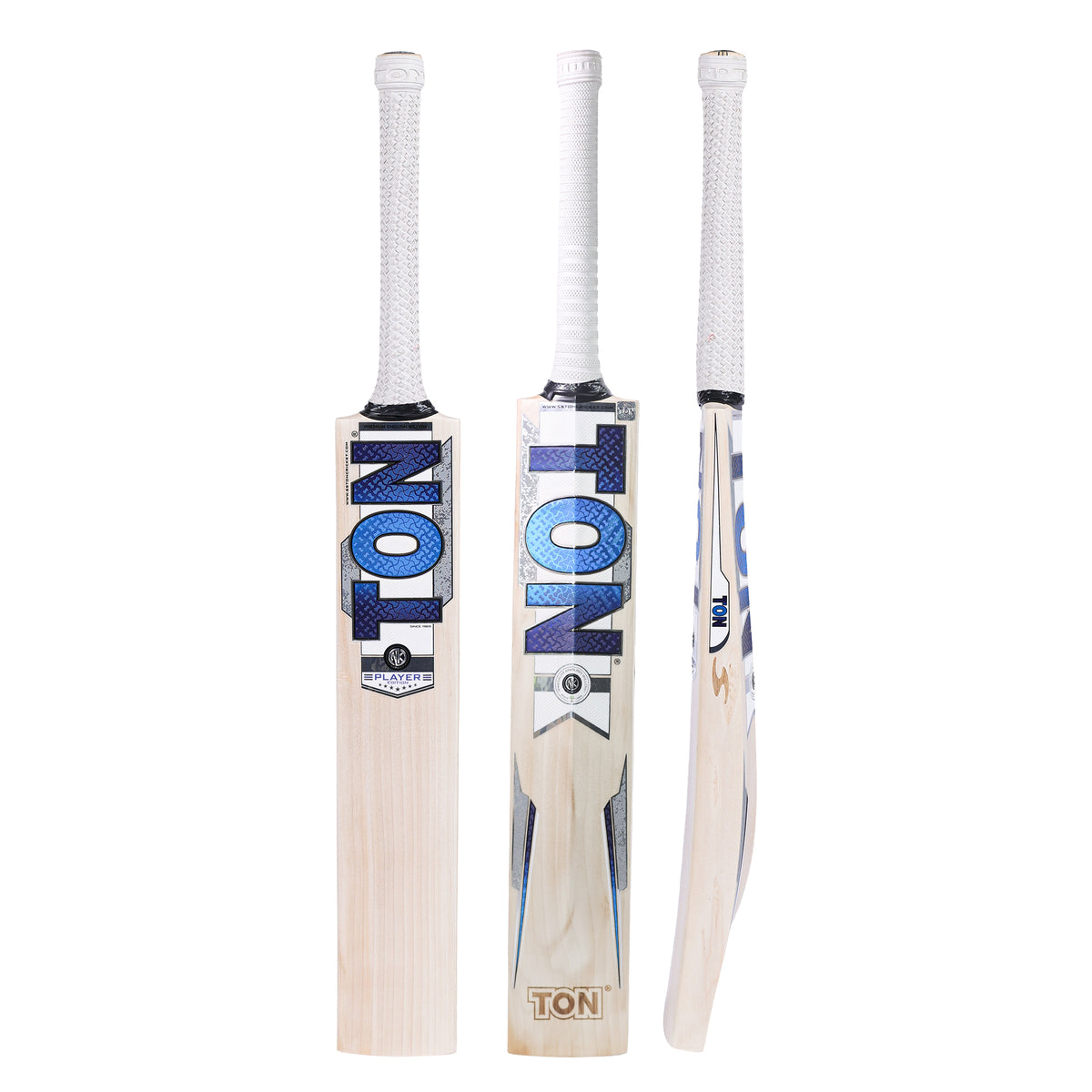 SS TON Player Edition English Willow Cricket Bat Front View