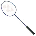 Yonex Astrox 01 Clear Black Blue 4U badminton racquet with head heavy balance and medium flex shaft for all-round performance