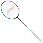 Li-Ning Halbertec 8000 4U badminton racquet with even balance and stiff shaft for all-round performance
